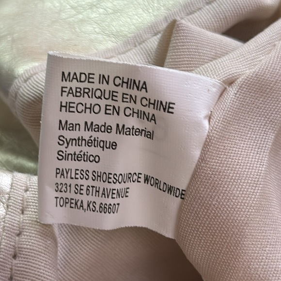 Payless Metallic Silver Gold Shoulder Handbag EUC - Picture 6 of 12